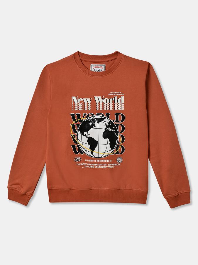 Boys Relaxed Fit Full Sleeve Crew Neck SweaT-Shirt