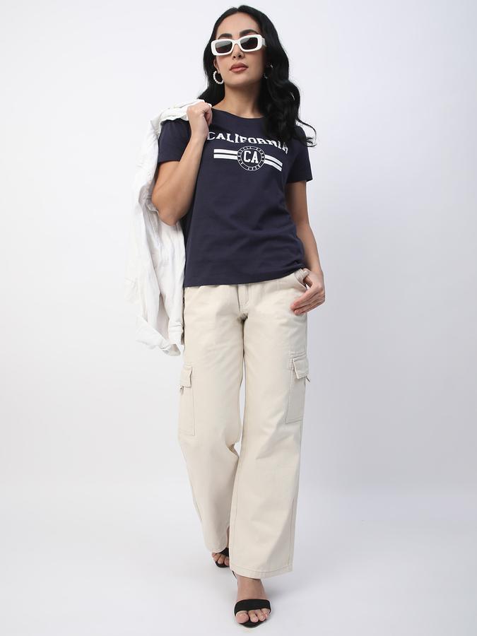 Graphic Print Women Round Neck T-Shirt image number 1