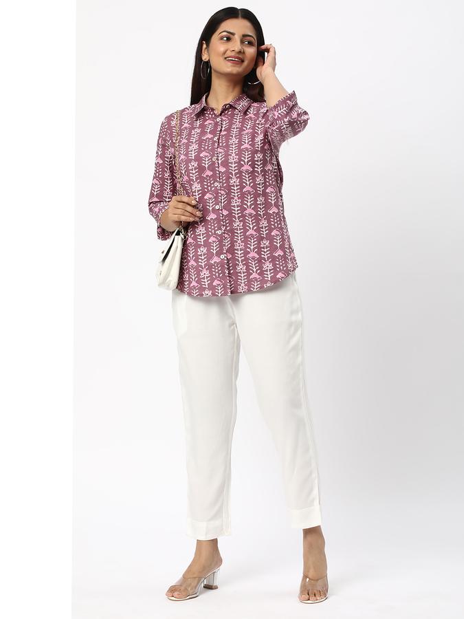 R&B Women's Printed Cotton 2Pcs Fusion Set 3Q Sleeve image number 1