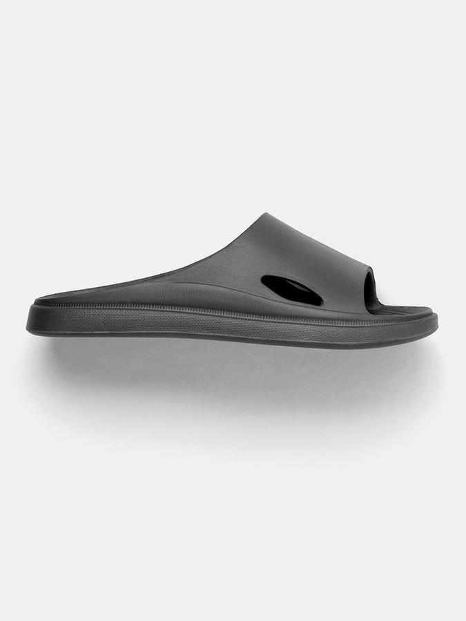 Men Striped Slip-On Slides image number 1