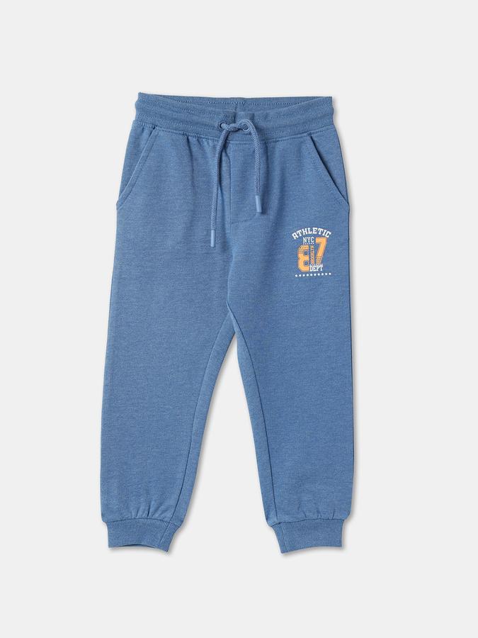 Boys Typographic Print Joggers with Drawstring Waist image number 0