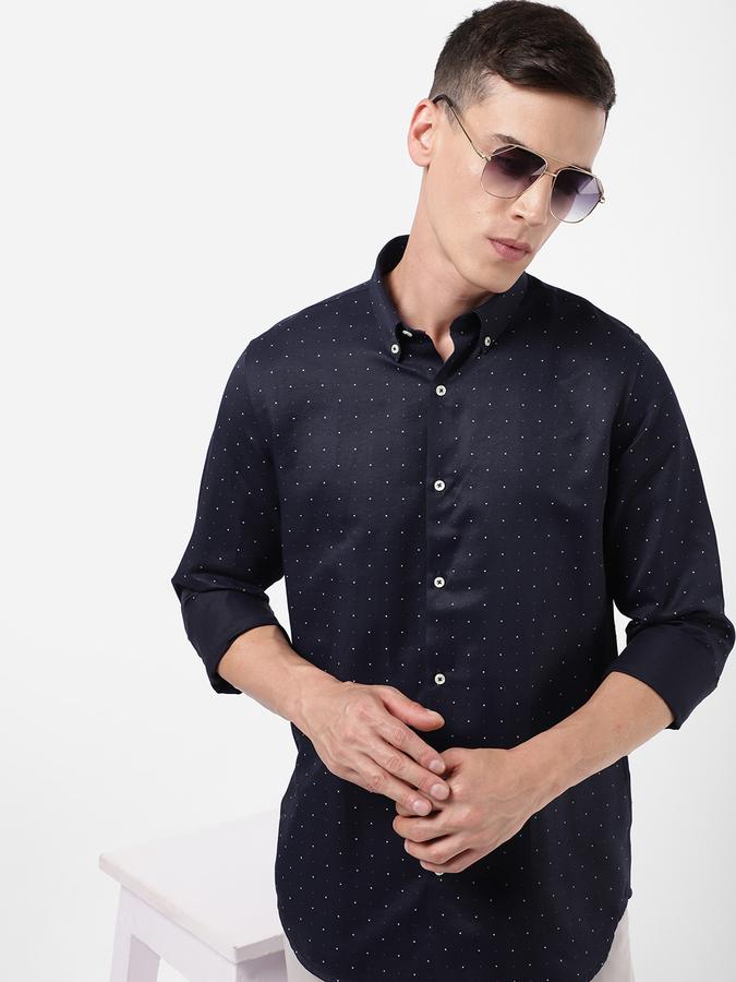 R&B Blue Men Formal Shirts image number 0