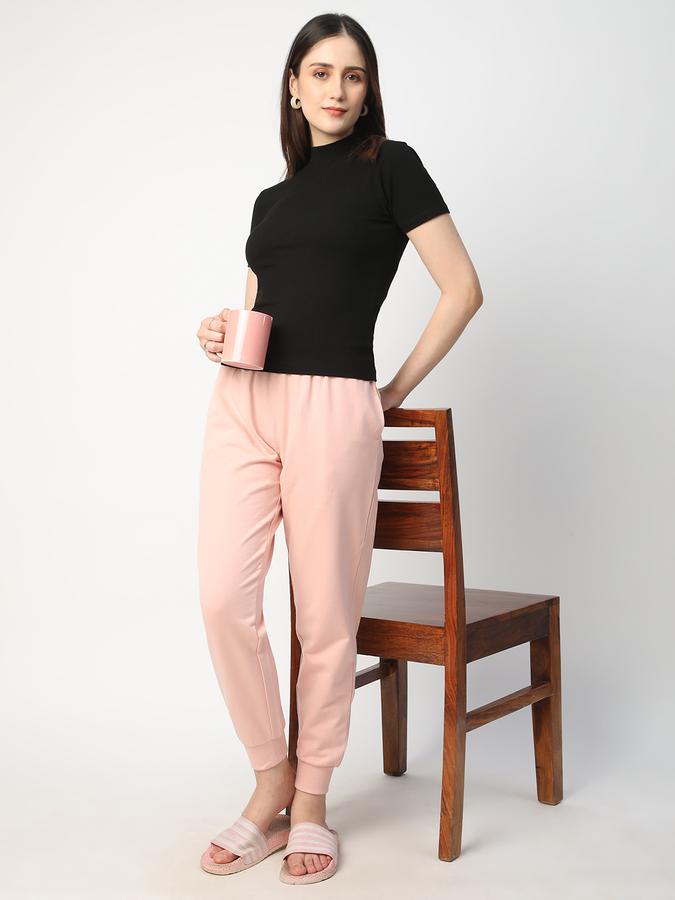 Women Viscose Fitted High Neck Ribbed T-shirt