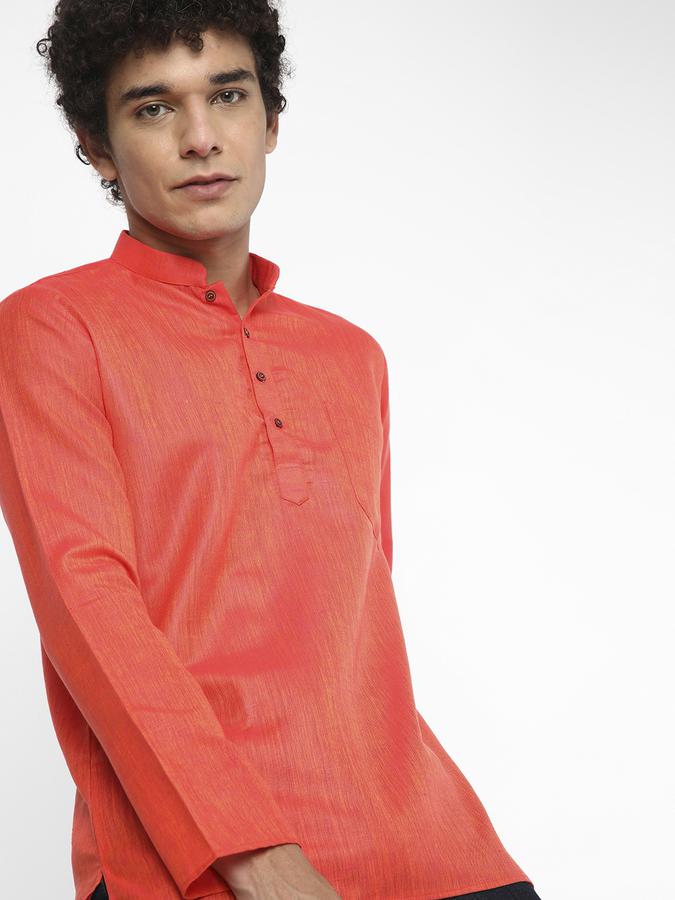 R&B Men Orange Kurtas image number 0