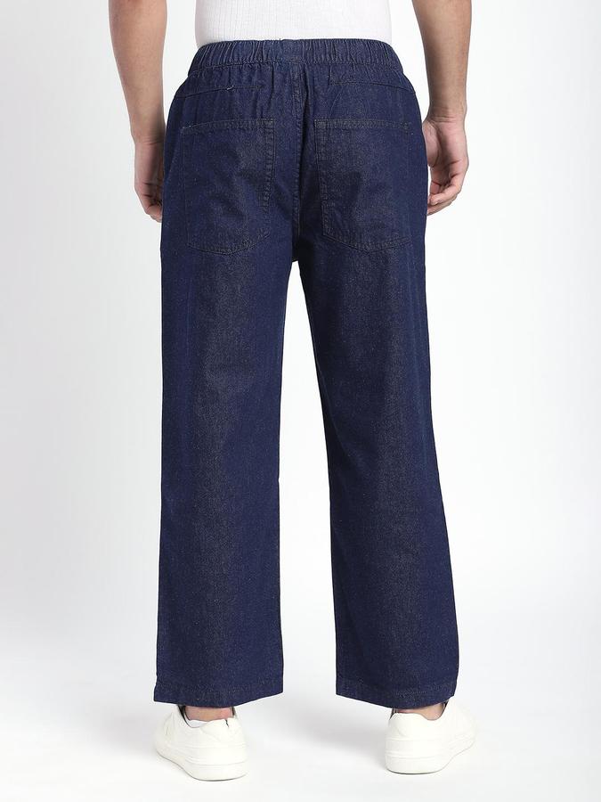 R&B Men Blue Pure Cotton Relaxed Fit Mid Rise Jeans