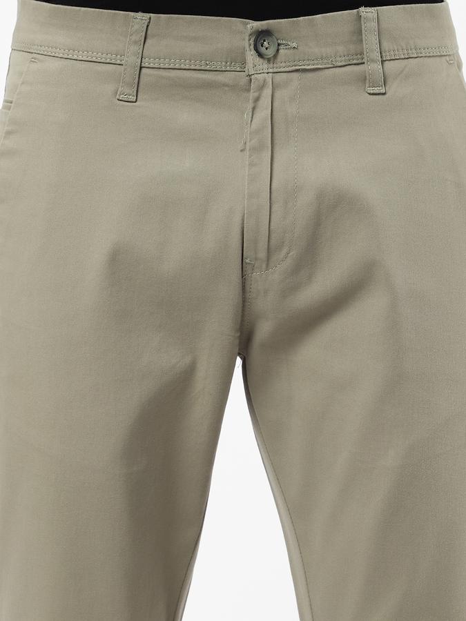 R&B Men Olive Casual Trousers image number 3