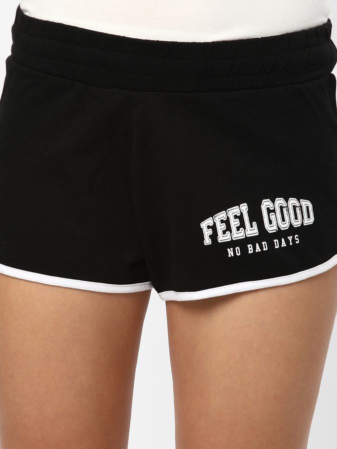 Women Typographic Print Hot Pants Shorts image number 3