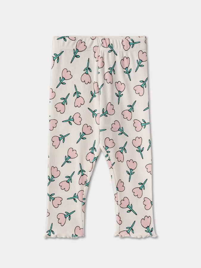 Girls Printed Slim Fit Pull On Legging