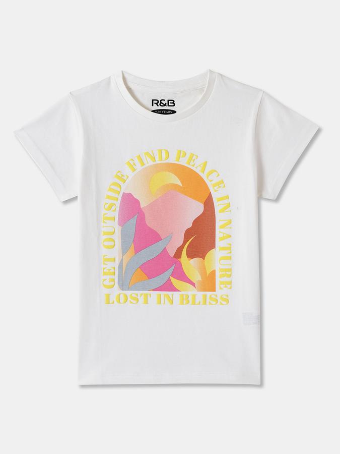 Printed T-Shirt with Crew Neck and Short Sleeves