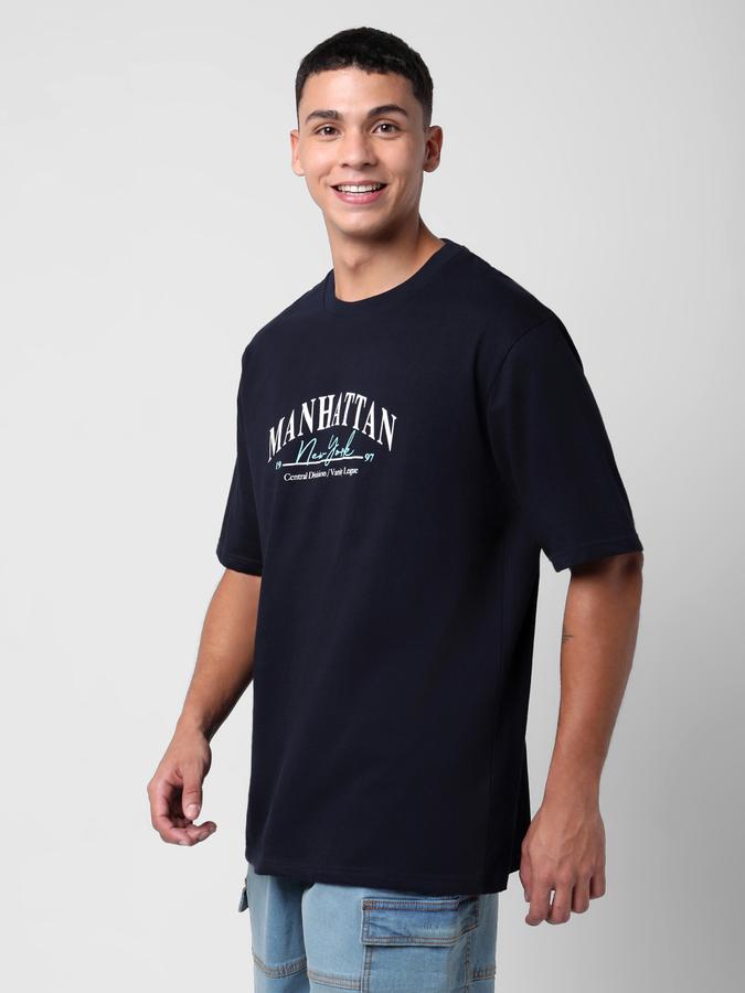 Typographic Print Round Neck T-Shirt image number 1
