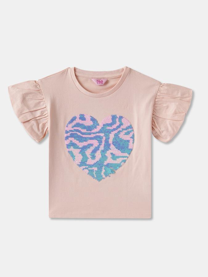 Girls Regular Fit Short Sleeve Crew Neck Top