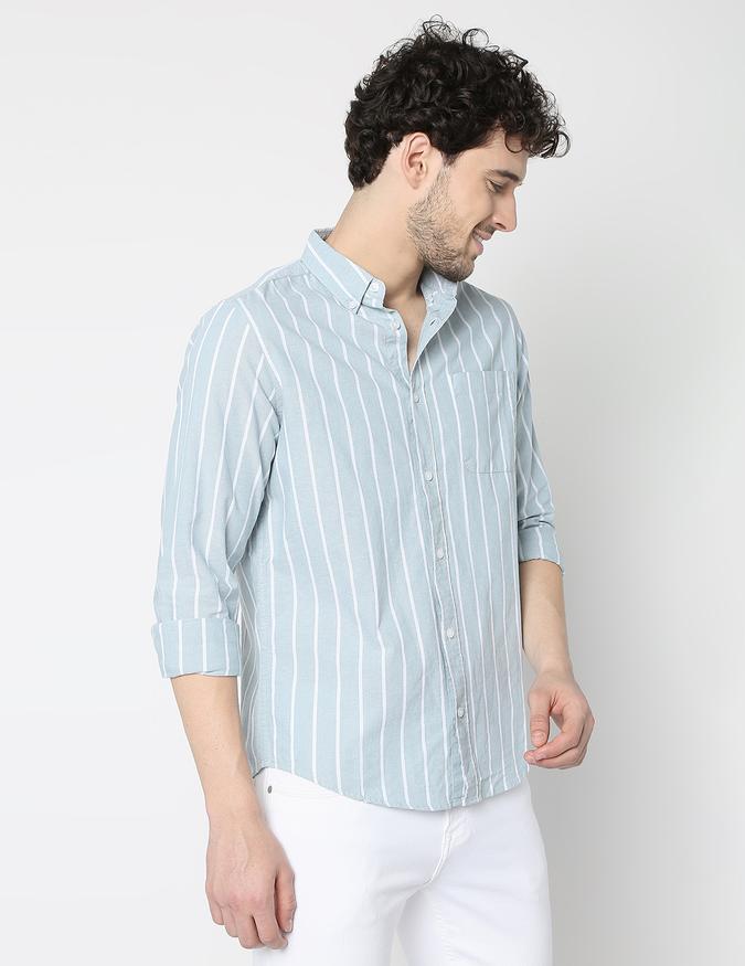 Men Striped Regular Fit Shirt image number 2