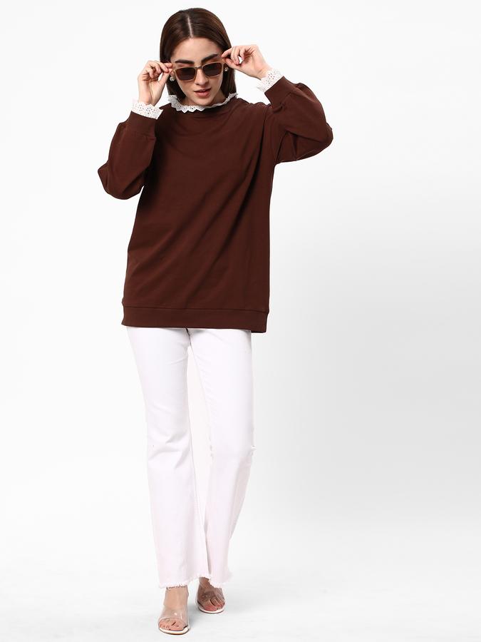 Women Schifilli Embroidered Round-Neck Sweatshirt image number 1