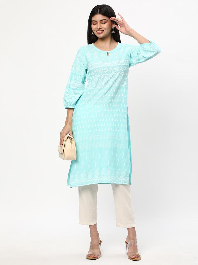 Women Micro Print Kurta image number 1