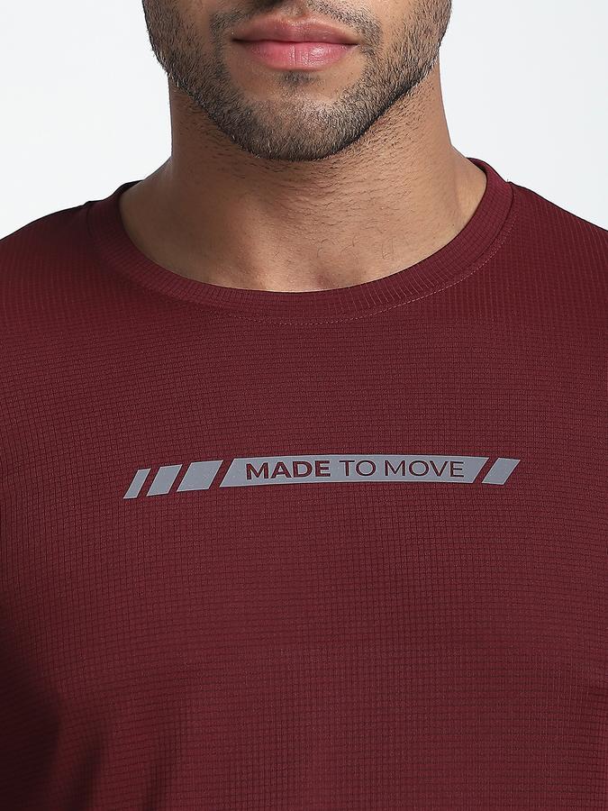 R&B Men's Plum Printed T-Shirt