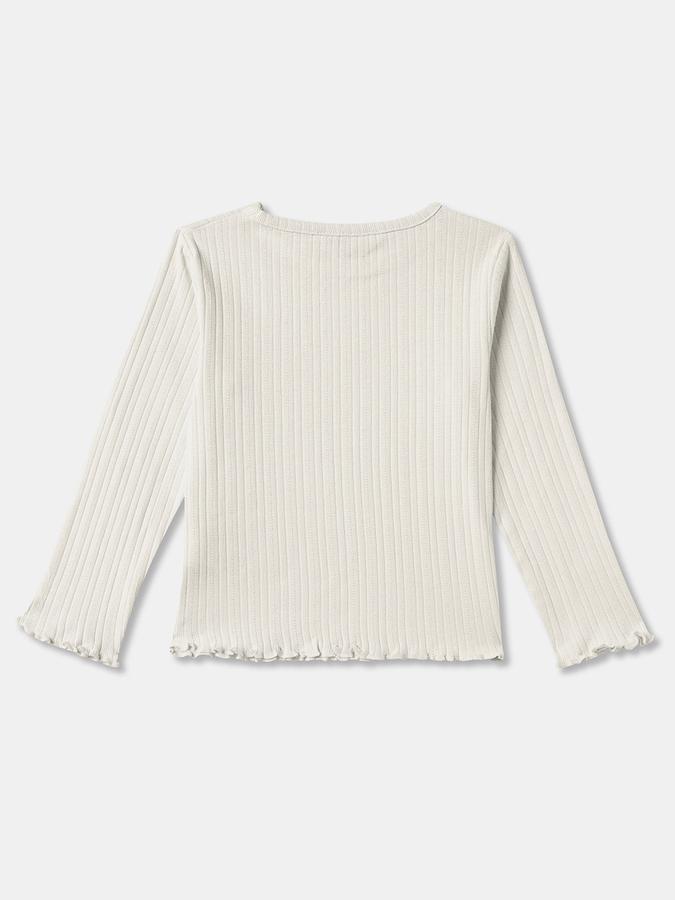 Girls Regular Fit Long Sleeve Crew Neck Top