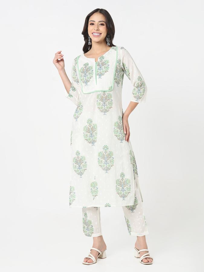 Women Cotton Printed Kurta and Trousers Set