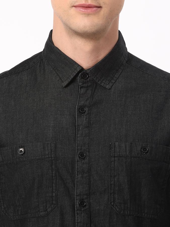 R&B Men's Denim Regular Fit Shirt data-index=