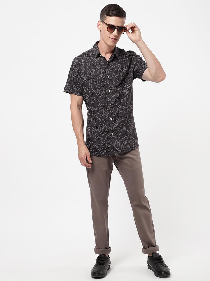 R&B Men Black Casual Shirts image number 1