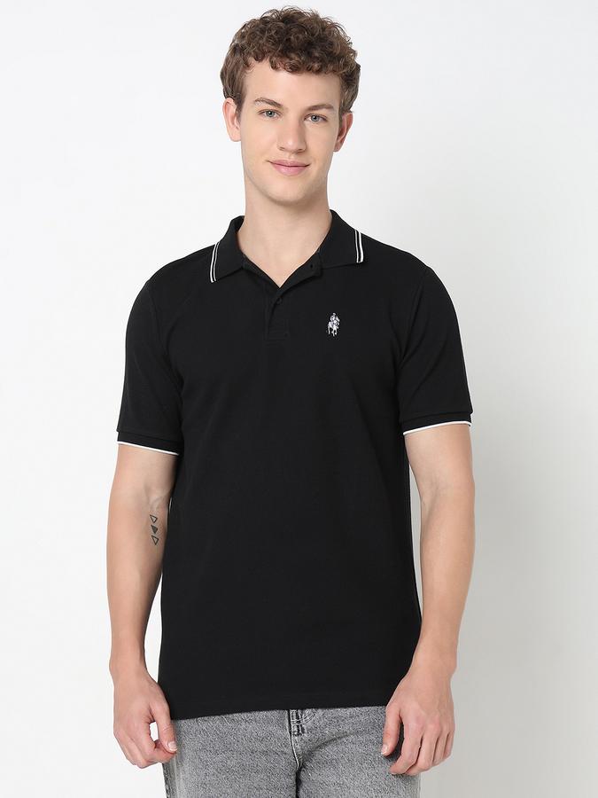 Logo Detail Polo T-Shirt with Short Sleeves