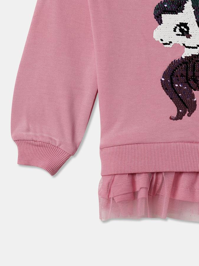 Full Sleeve Graphic Print Girls Sweatshirt image number 3