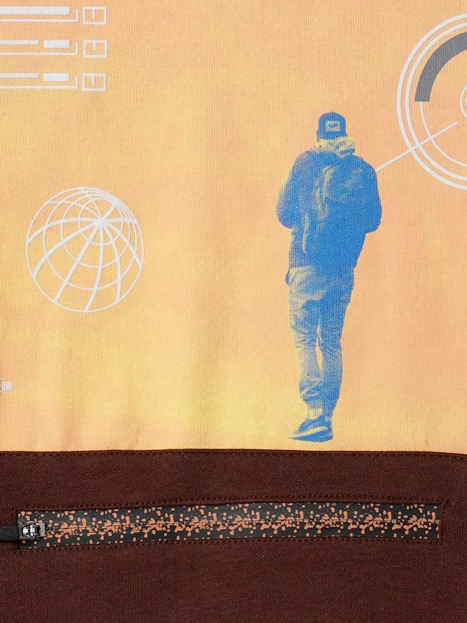 Boys Cotton Regular Fit Crew Neck Graphic Sweatshirt