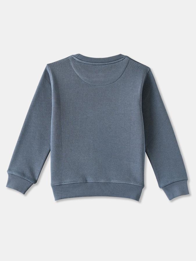 R&B Boys' Blue Printed Sweatshirt