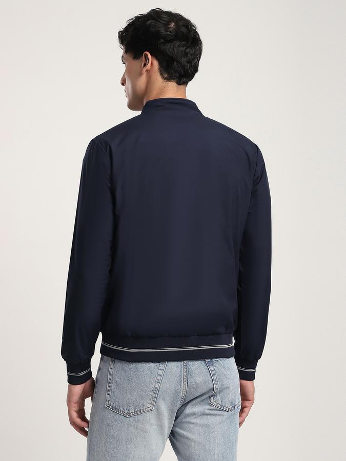 Men Polyester Slim Fit Bomber Jacket