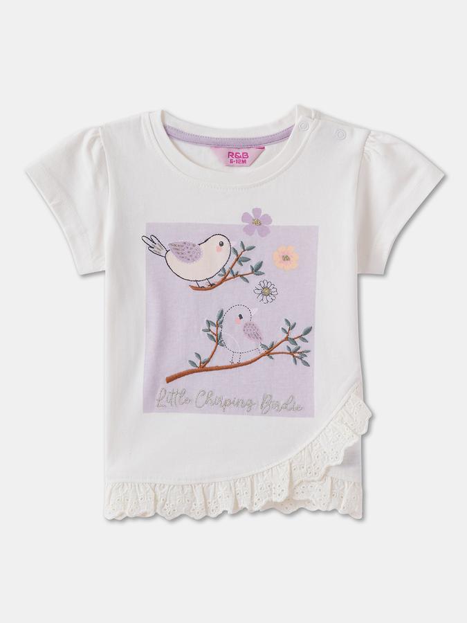 Girls Regular Fit Short Sleeve Crew Neck Top