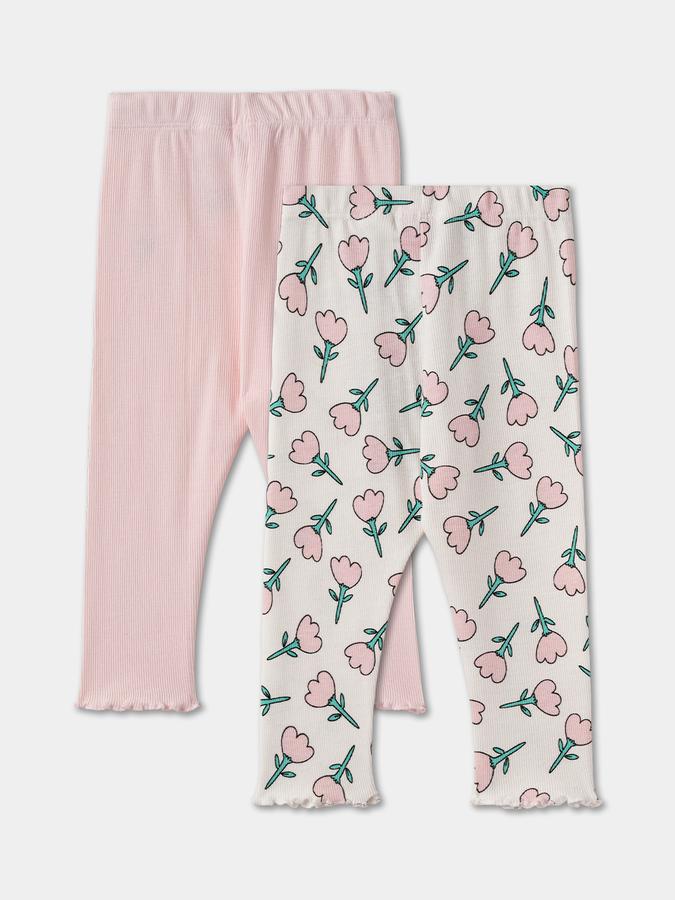Girls Printed Slim Fit Pull On Legging