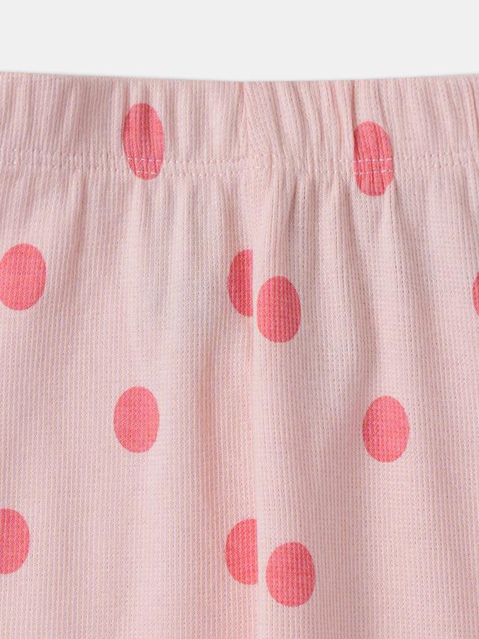 Girls Polka Dot Full Length Mid Rise Legging