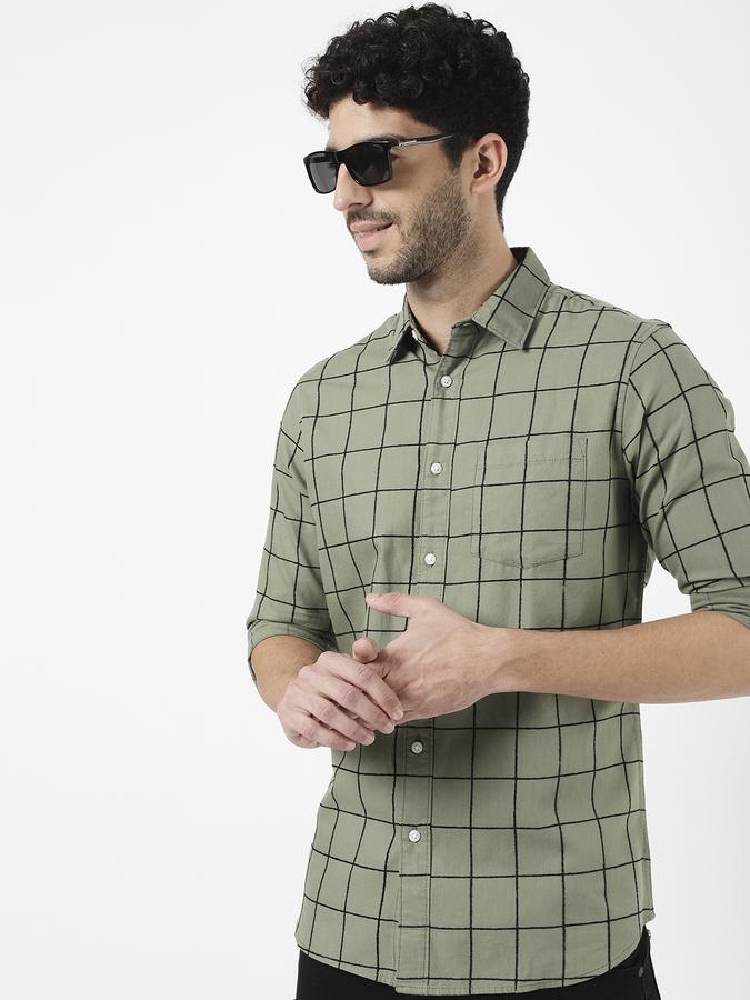 R&B Men Olive Casual Shirts image number 0