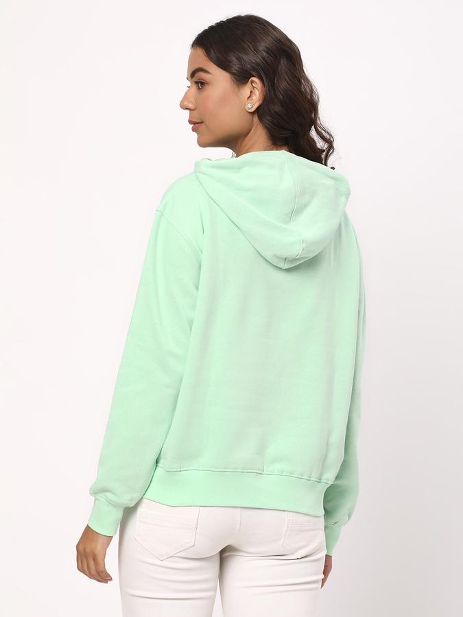 Women Typographic Print Regular Fit Hoodie image number 2