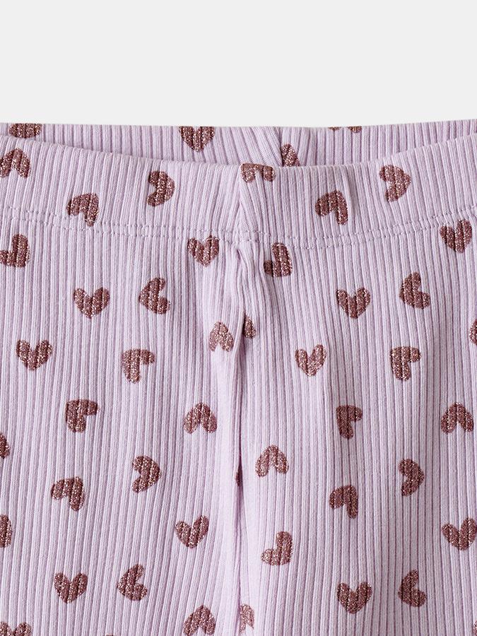 R&B Girls' Purple Printed Leggings