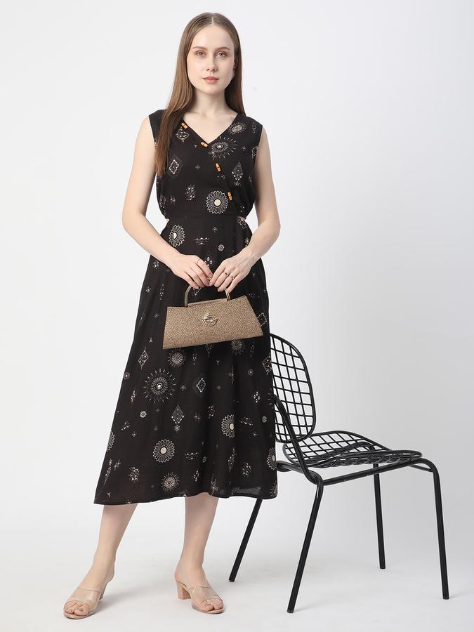 Women Rayon Printed A-Line Ethnic Dress