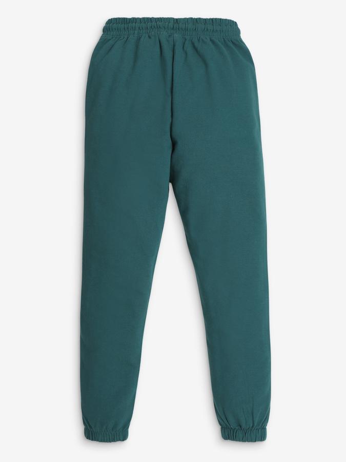Girls Typographic Print Slim Fit Track Pants image number 2