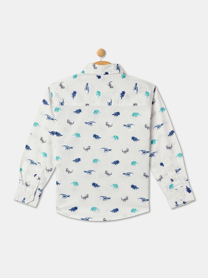 Boys Cotton Regular Fit Long Sleeve Printed Shirt