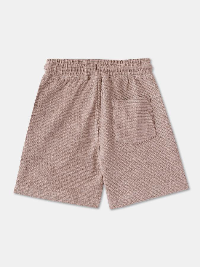 Boys Cotton Relaxed Fit Drawstring Waist Clean Hem Shorts