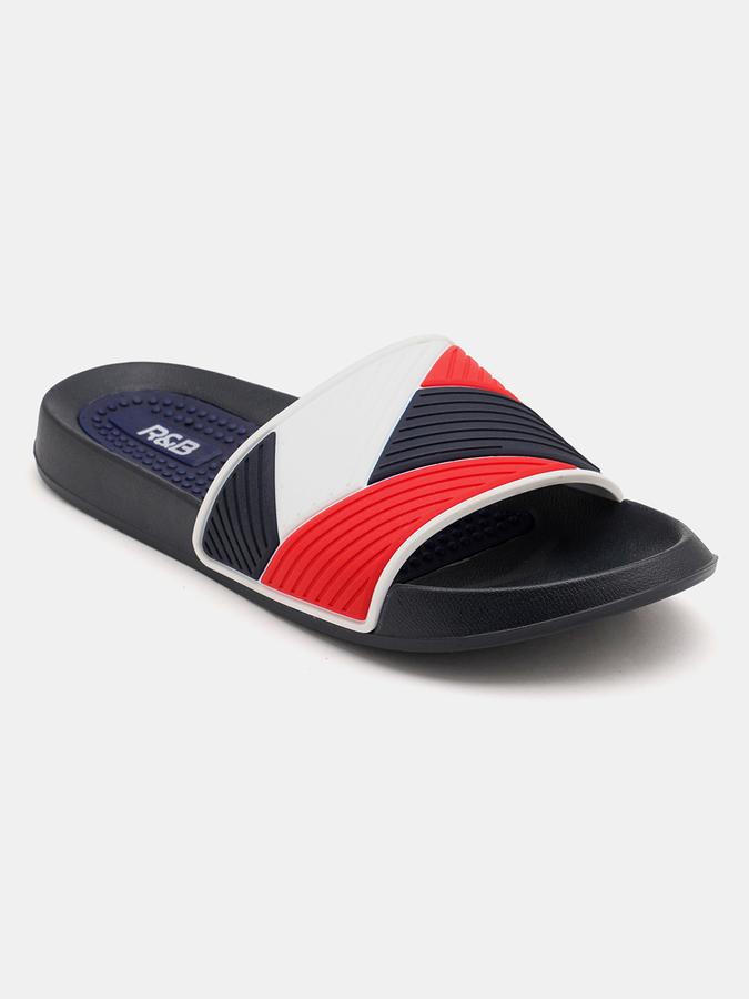 Men Colourblock Slip-On Slides image number 2