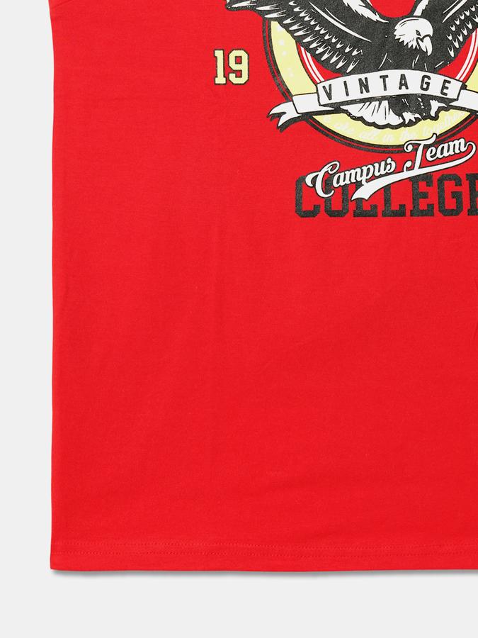 Boys Graphic Print Round-Neck T-Shirt image number 3