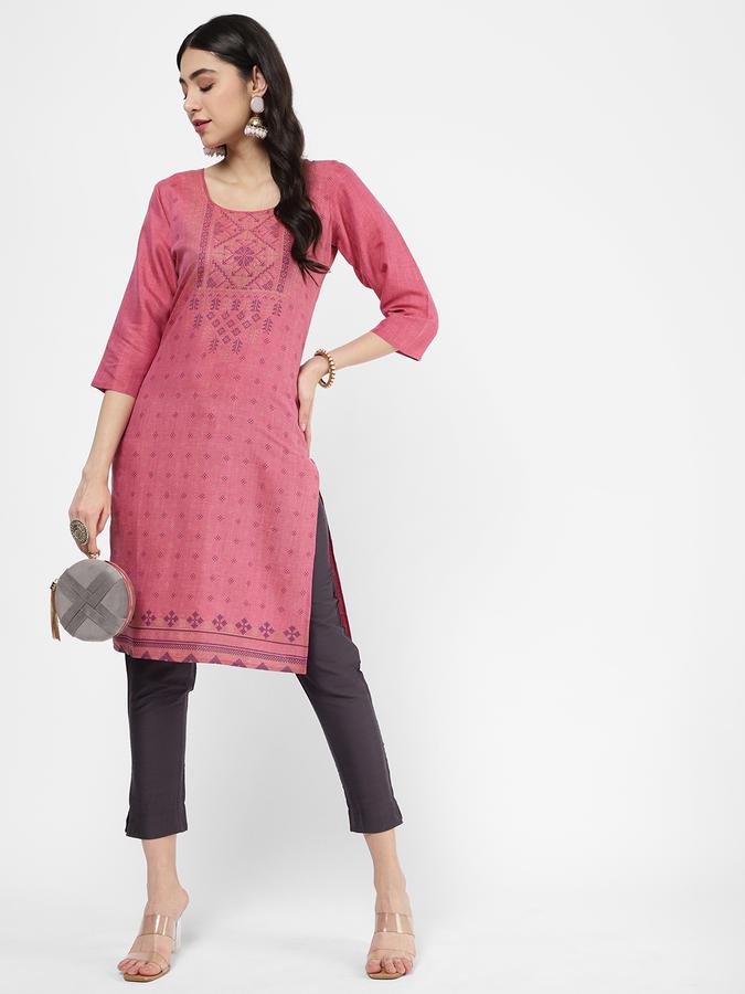 R&B Women Pink Kurtas image number 1