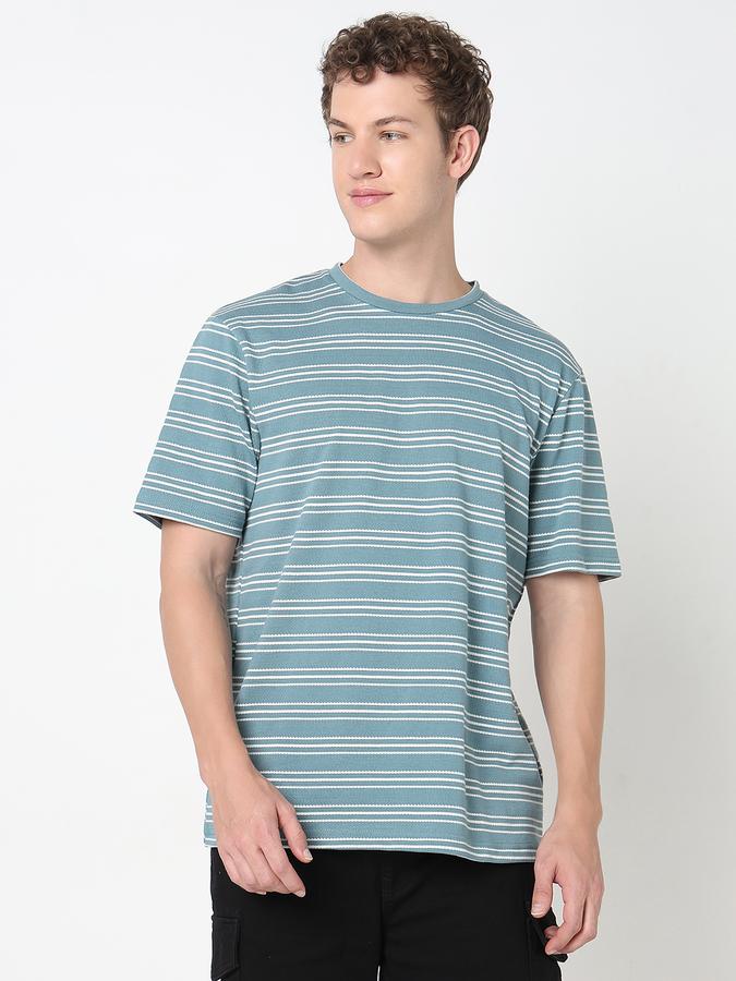 R&B MEN'S YOUNG MEN Short Sleeve STRIPE TEE - RELAX FIT