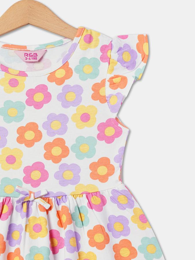 R&B Girl's All Over Printed Knit Dress image number 2