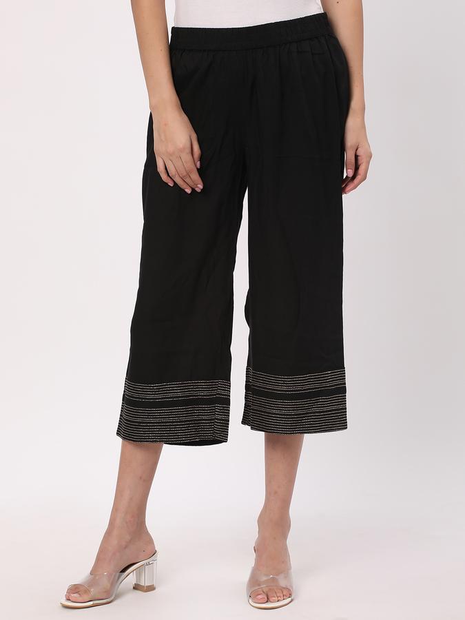 Women Relaxed Fit Flat-Front Pants image number 0
