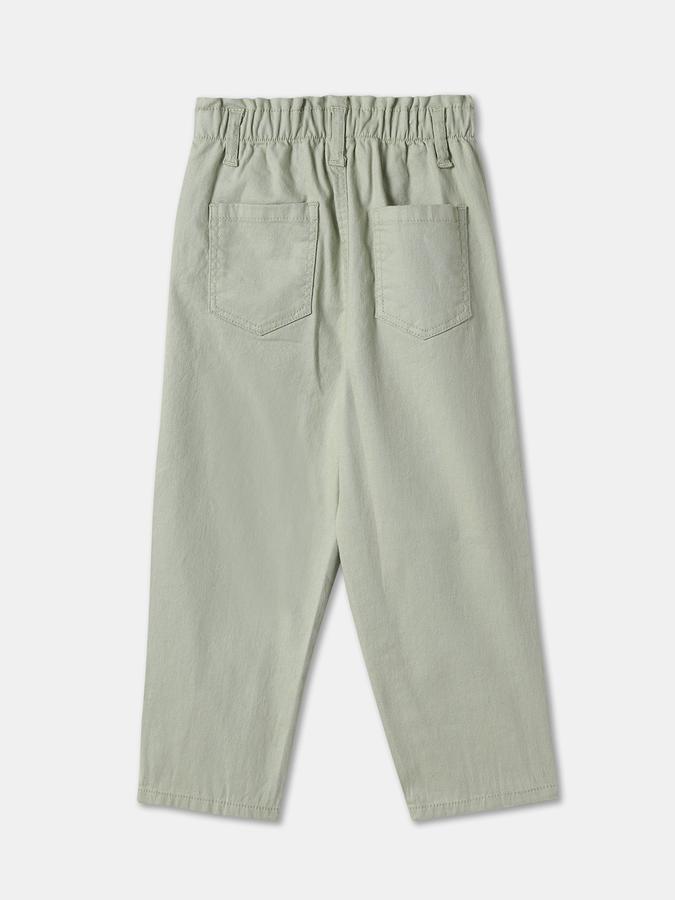 Boys Regular Fit Solid Elasticated Waist Trouser
