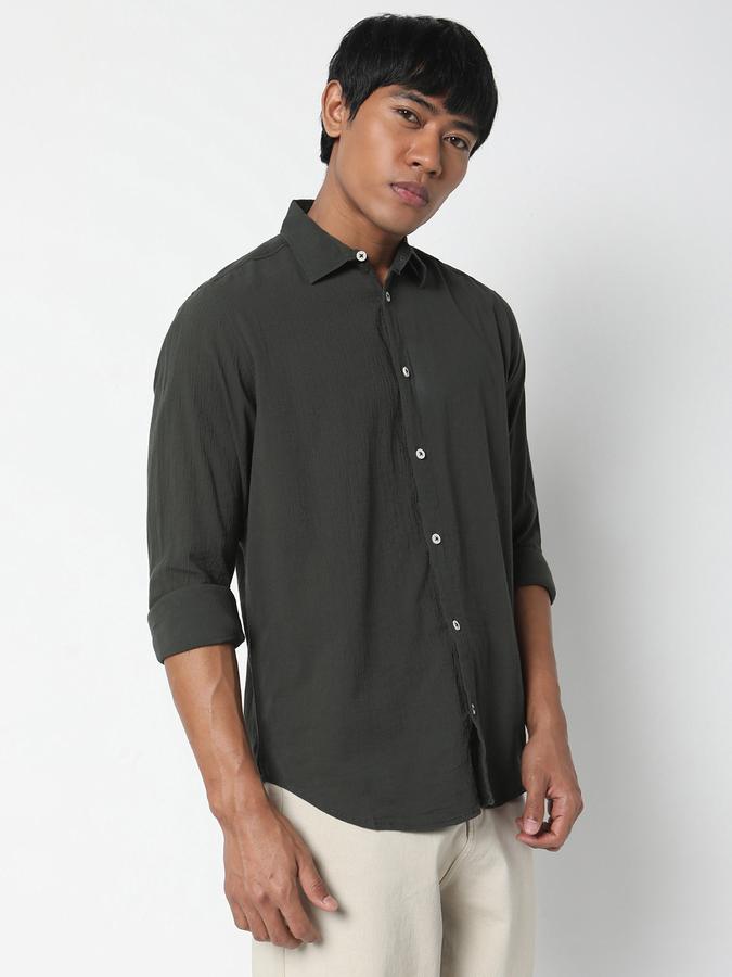 R&B Men's Solid Casual Shirt image number 2