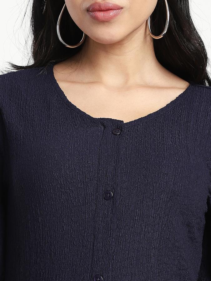 Women Polyester A-Line Midi Solid Dress