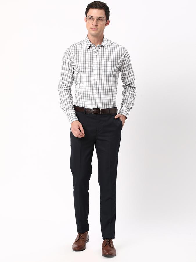 R&B Men Blue Formal Trousers image number 1