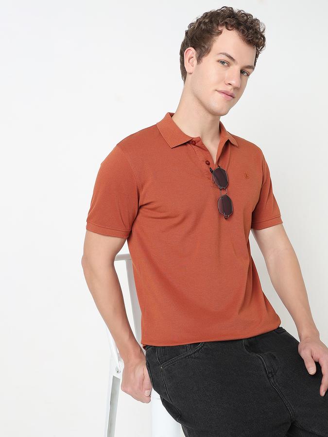 Solid Polo T-Shirt with Short Sleeves