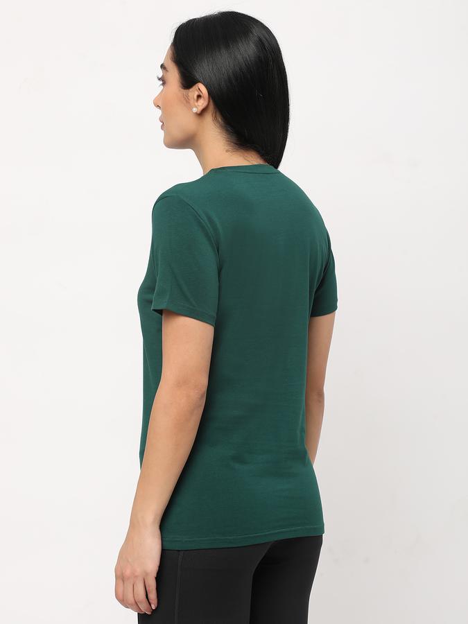Women Cotton Relaxed Fit Crew Neck Solid T-shirt
